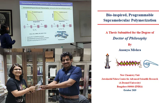 Congrats Dr. A. MishraFor successfully defending thesis and All the best pursuing Post-doc research at Prof. Stephen Mann, University of Bristol, UK