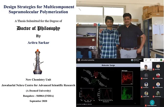 Congrats!! Dr. A. SarkarFor successfully defending his thesis and All the best pursuing Post-doc research at Prof. Andreas Walther, Johannes Gutenberg University of Mainz, Germany.